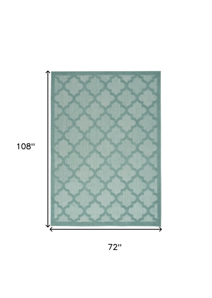 8' X 10' Aqua Indoor Outdoor Area Rug