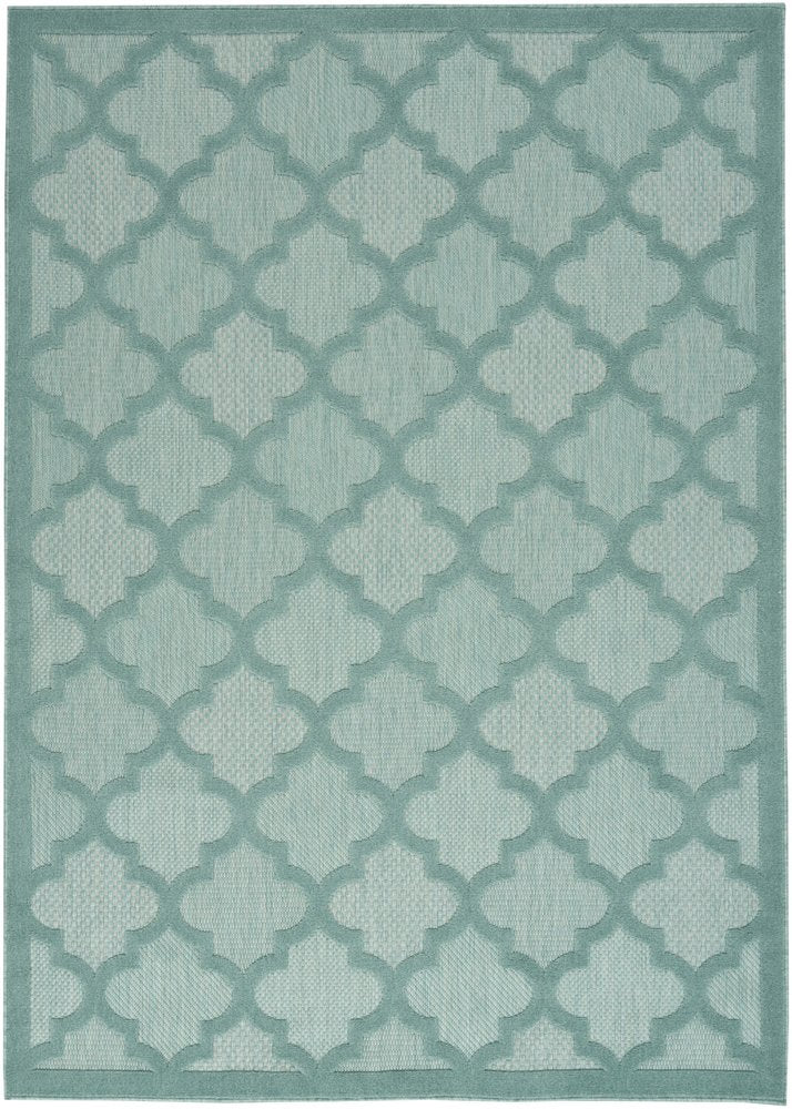 8' X 10' Aqua Indoor Outdoor Area Rug