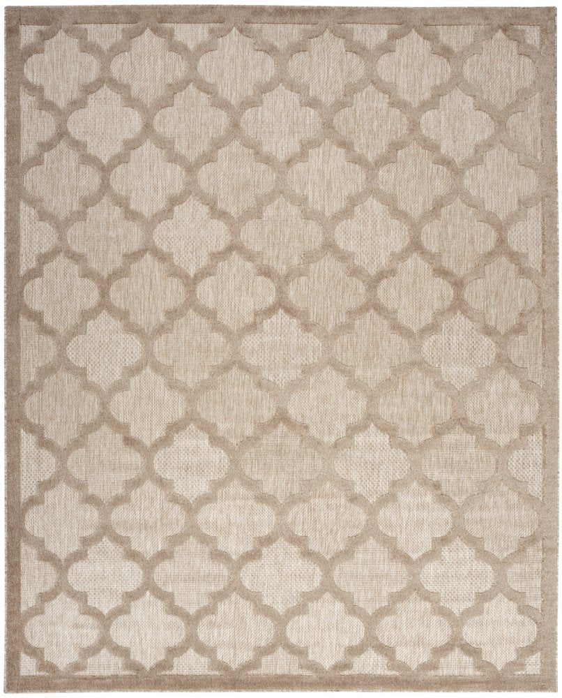 8' X 10' Beige Indoor Outdoor Area Rug