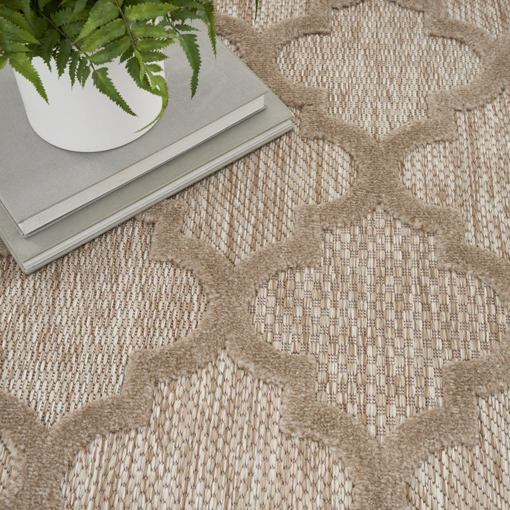 8' X 10' Beige Indoor Outdoor Area Rug