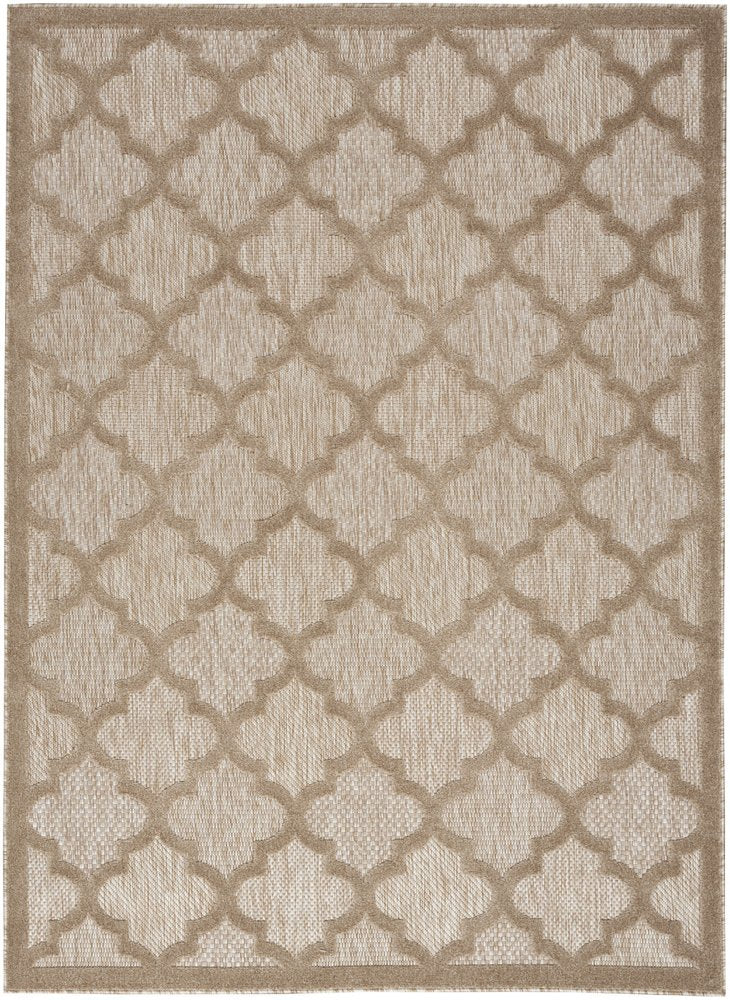 8' X 10' Beige Indoor Outdoor Area Rug