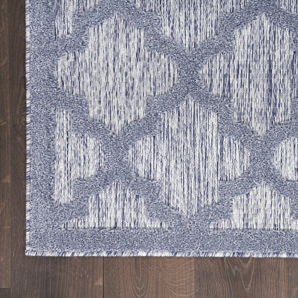 8' X 10' Blue Indoor Outdoor Area Rug