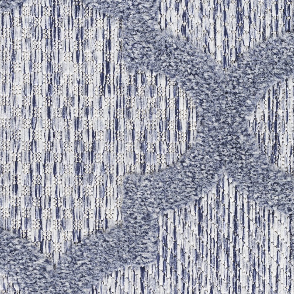 8' X 10' Blue Indoor Outdoor Area Rug