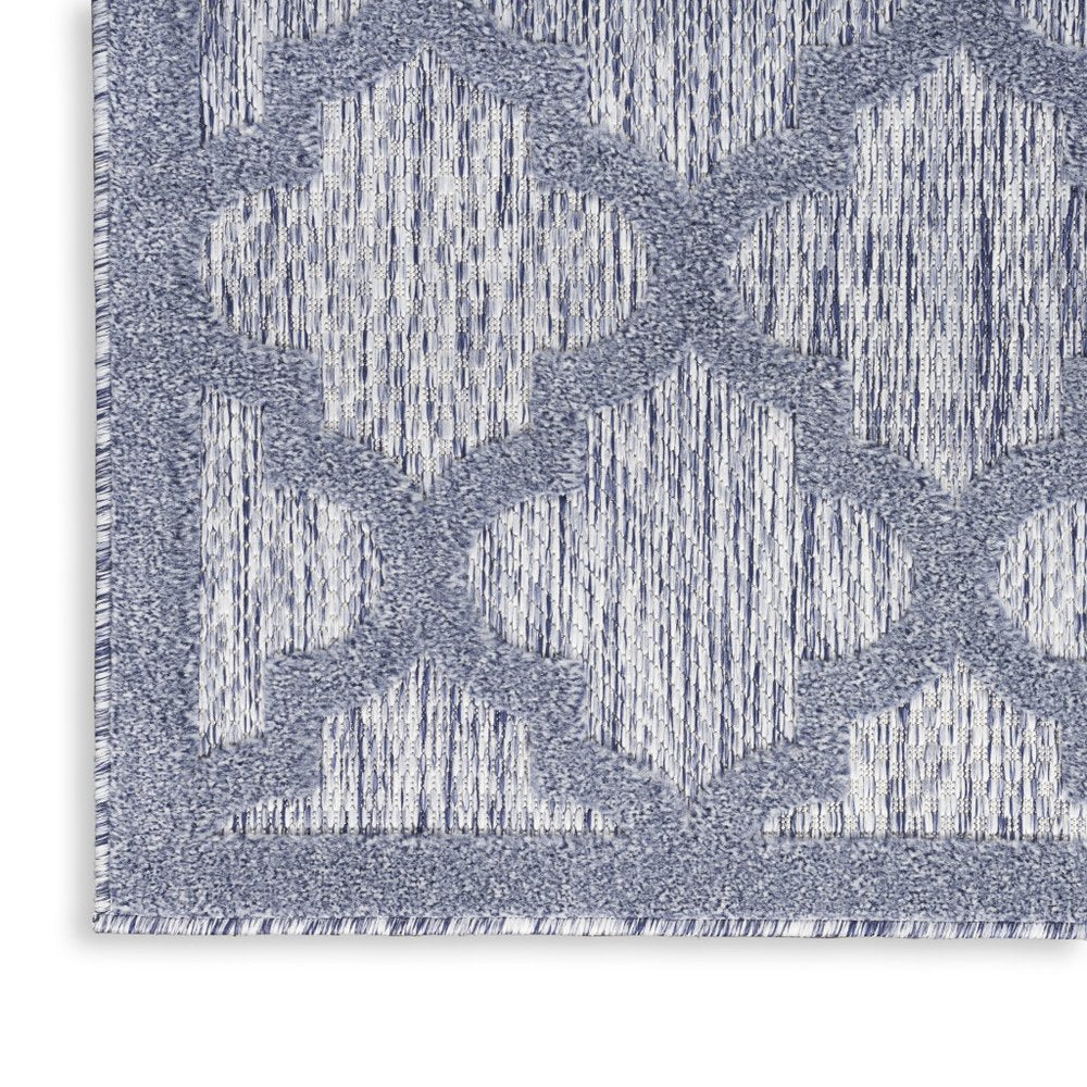 9' X 12' Denim Blue Indoor Outdoor Area Rug