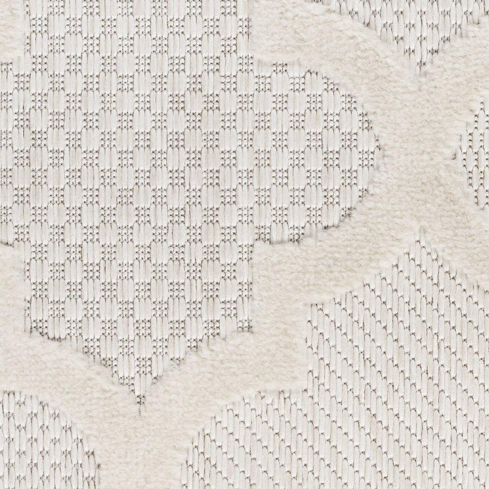 8' X 10' Cream Indoor Outdoor Area Rug