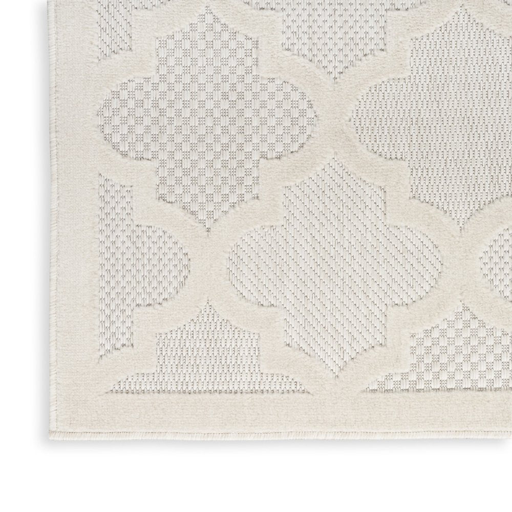 8' X 10' Cream Indoor Outdoor Area Rug