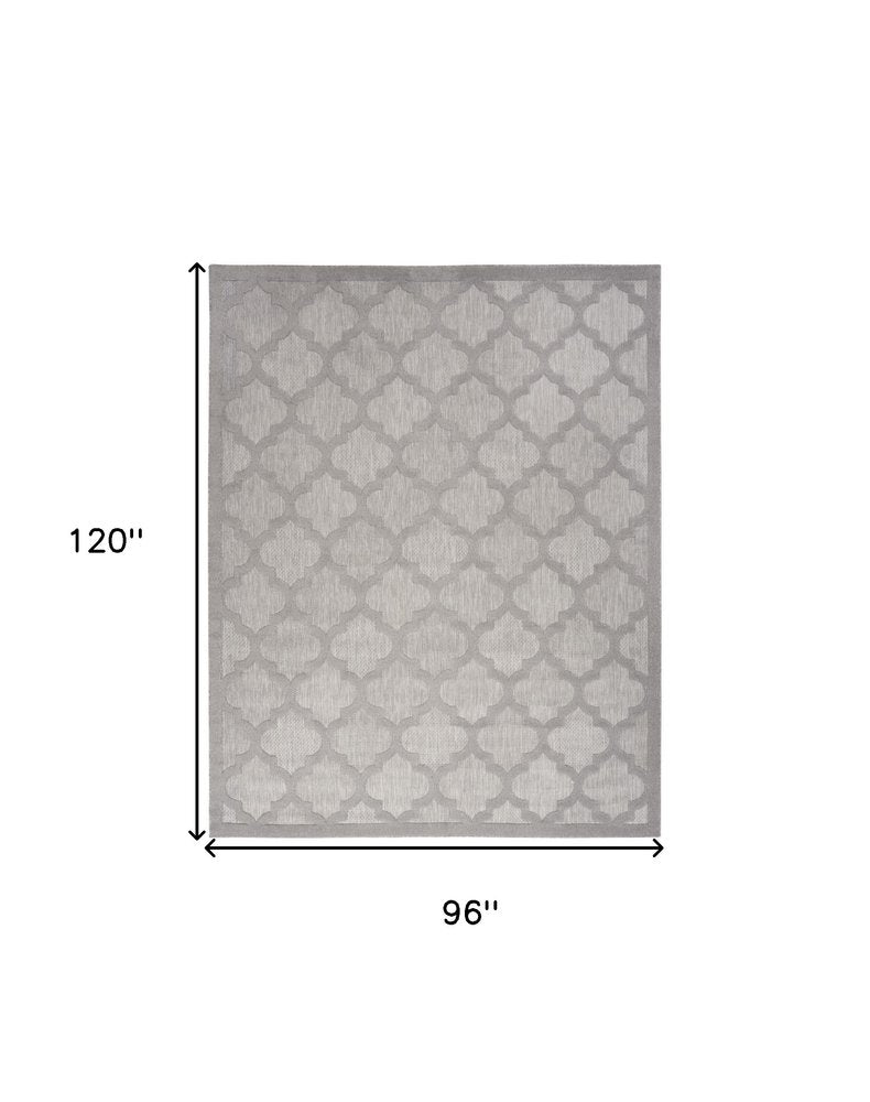 7' X 10' Gray Indoor Outdoor Area Rug