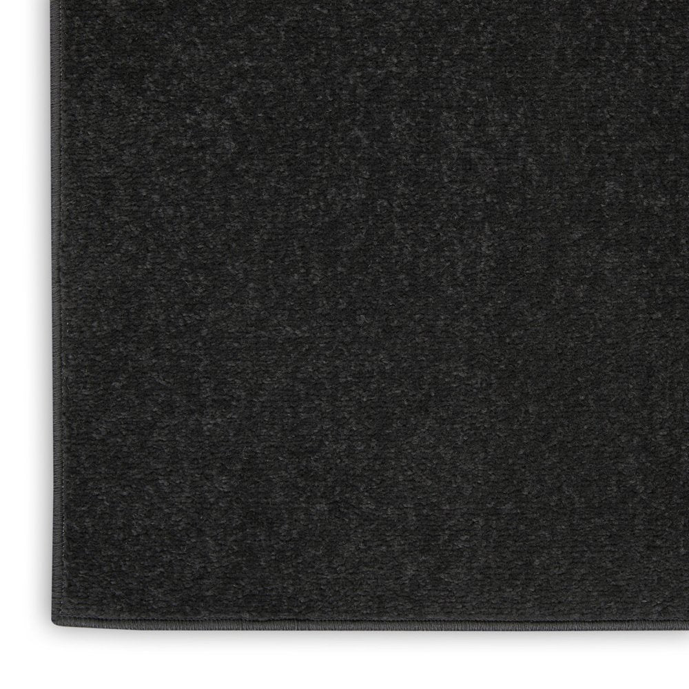 8' X 11' Black Indoor Outdoor Area Rug