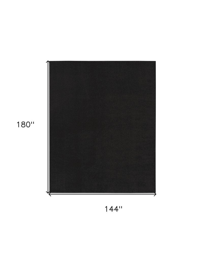 12' X 15' Black Indoor Outdoor Area Rug