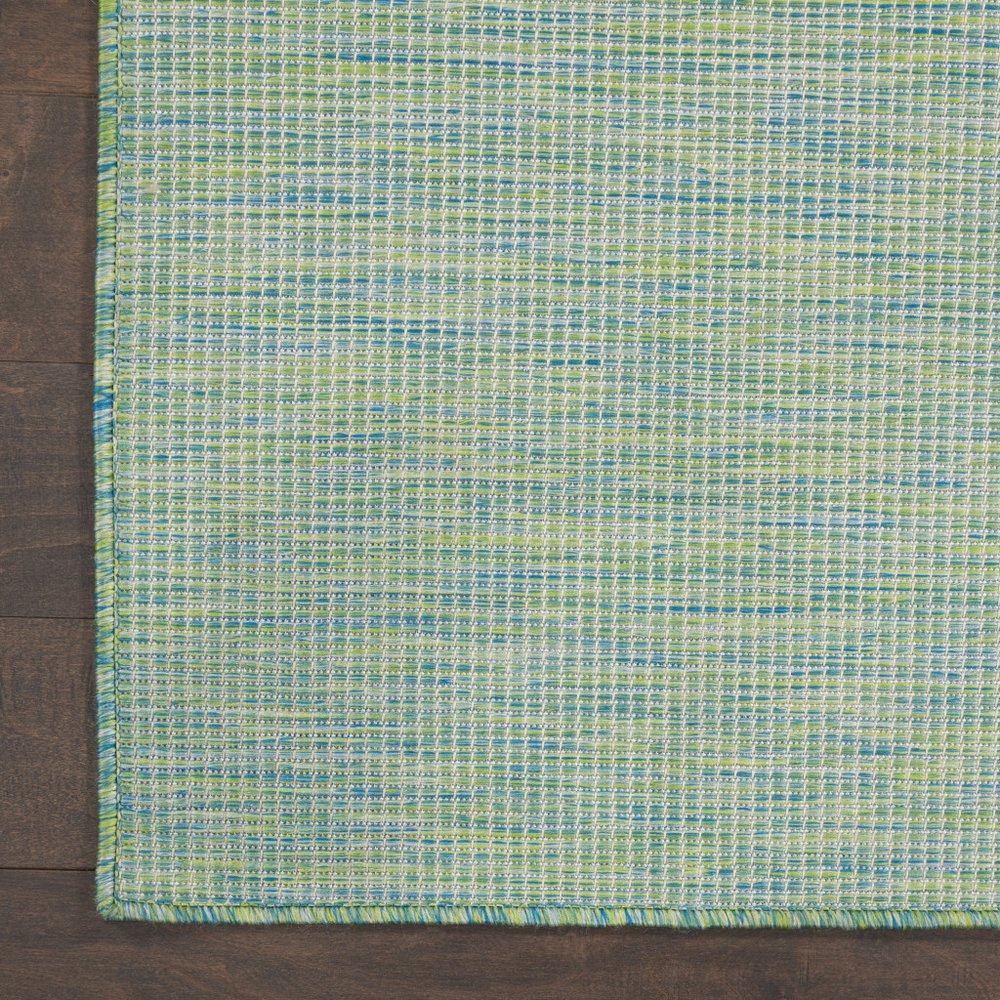 9' X 12' Blue And Green Indoor Outdoor Area Rug