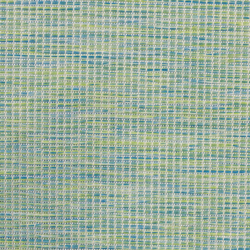 9' X 12' Blue And Green Indoor Outdoor Area Rug