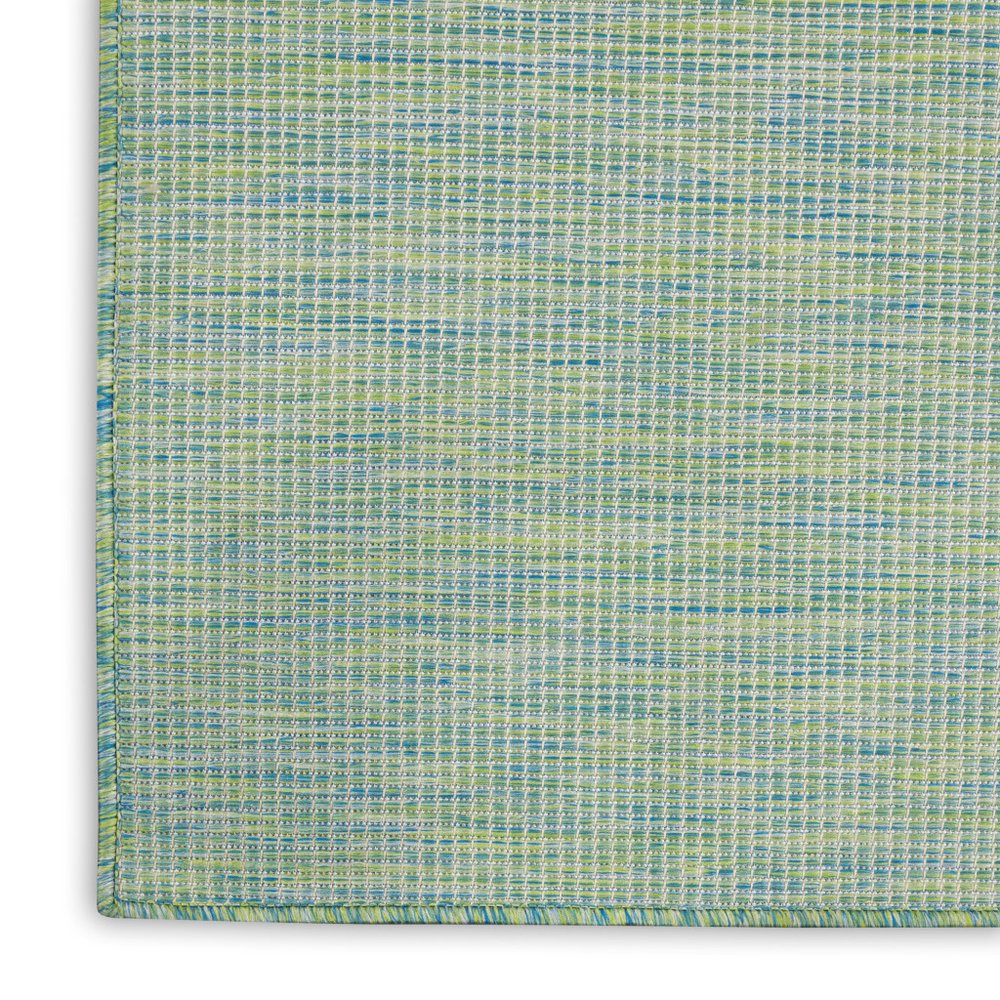 9' X 12' Blue And Green Indoor Outdoor Area Rug