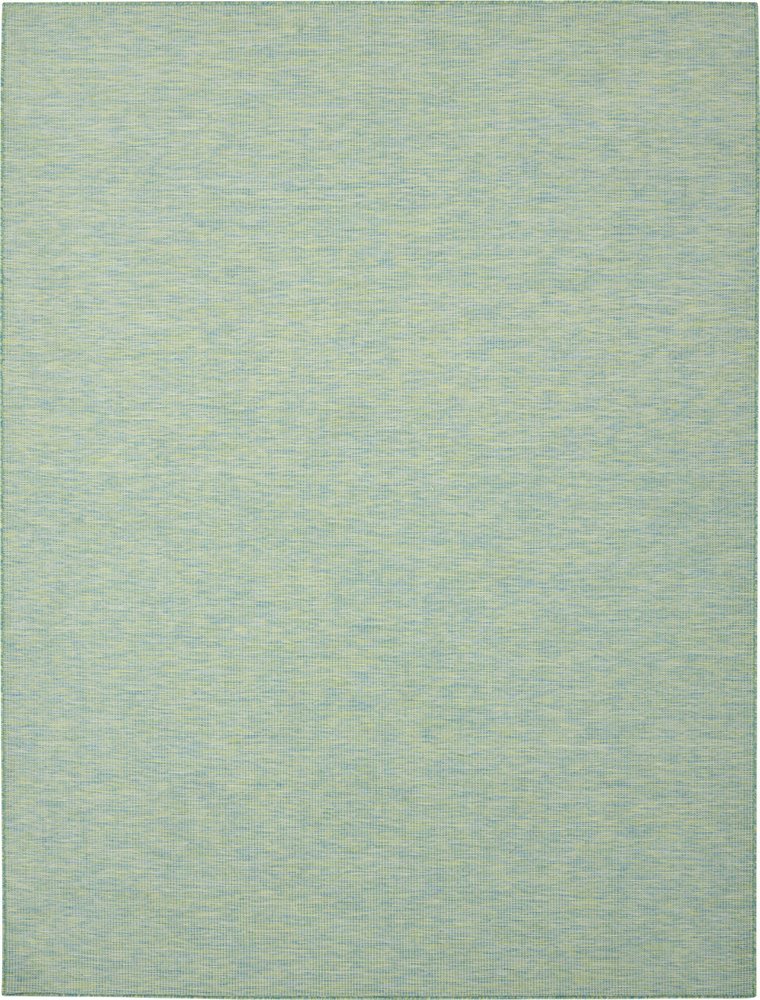 9' X 12' Blue And Green Indoor Outdoor Area Rug