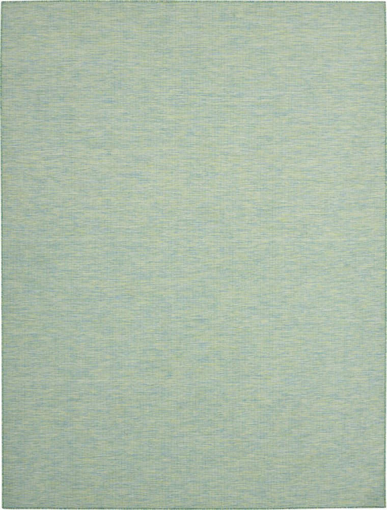 9' X 12' Blue And Green Indoor Outdoor Area Rug