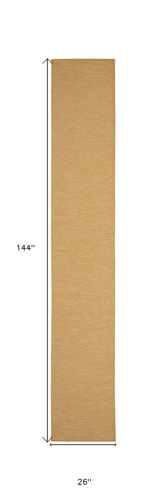 12' Yellow Indoor Outdoor Area Rug