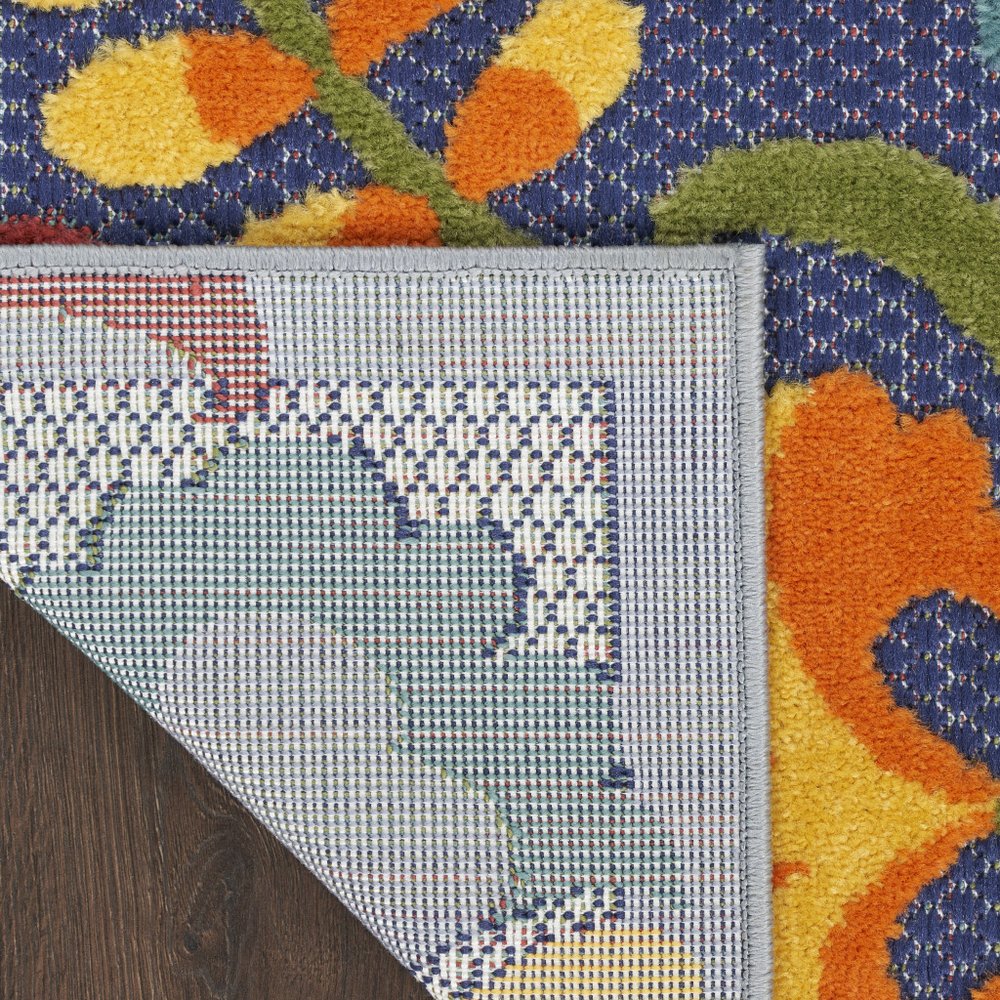 6' X 9' Blue Yellow And Green Indoor Outdoor Area Rug