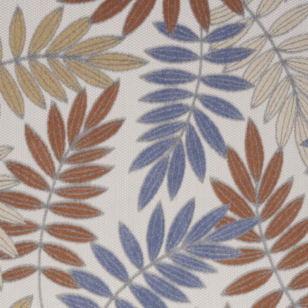 4' X 6' Blue Indoor Outdoor Area Rug