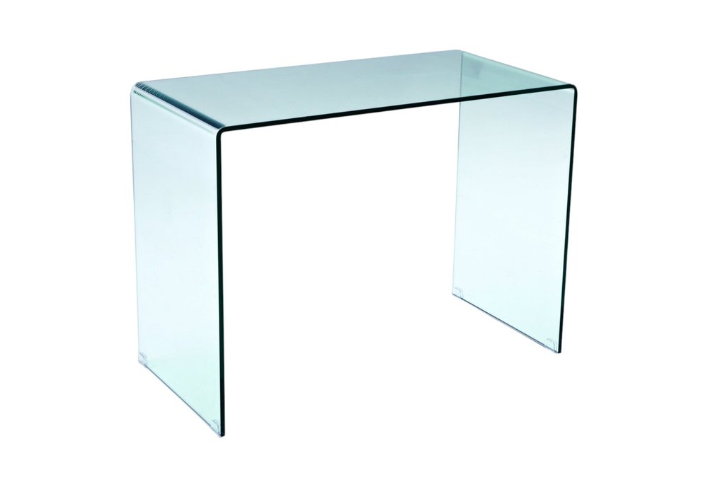 43" Clear Glass Computer Desk