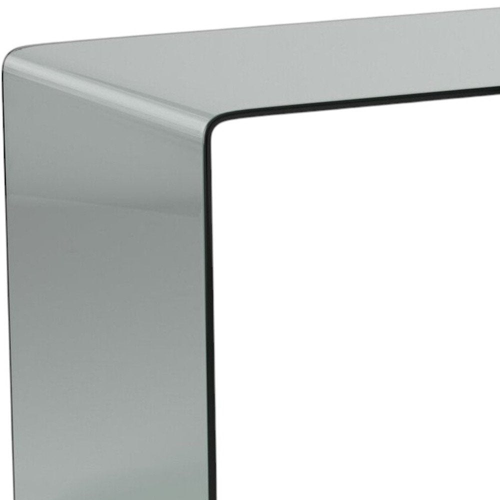 50" Clear Glass Computer Desk