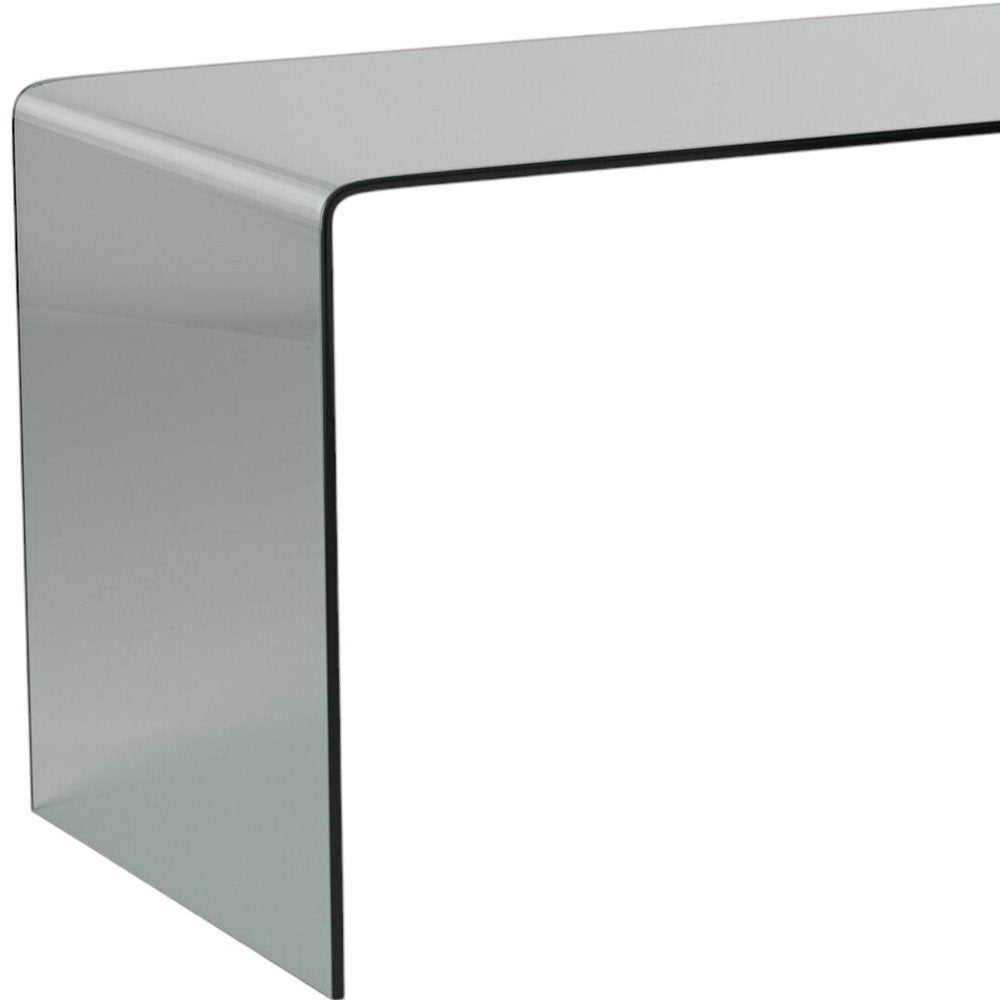 50" Clear Glass Computer Desk