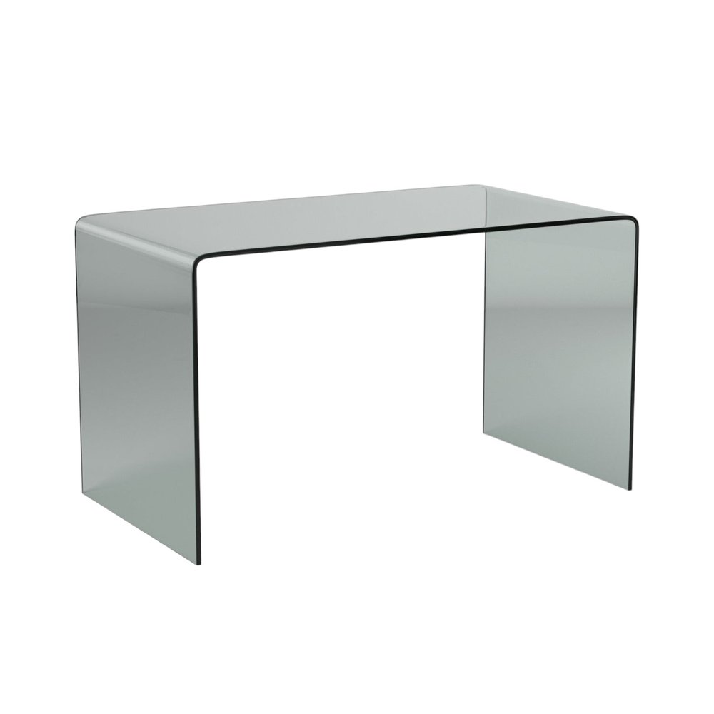 50" Clear Glass Computer Desk