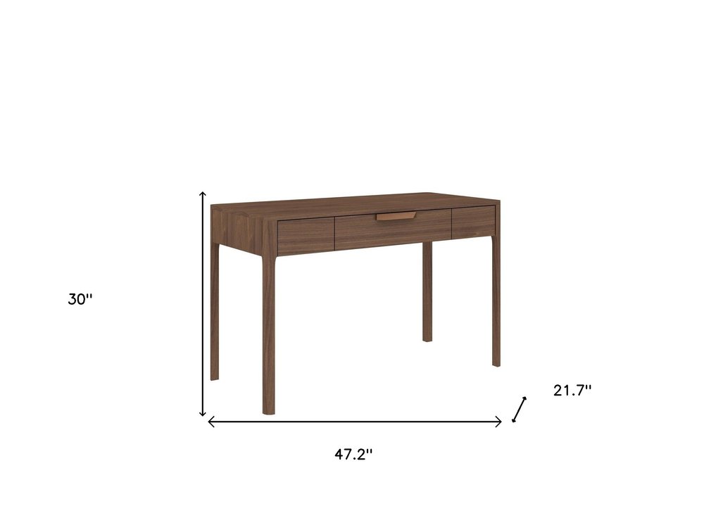 47" Brown Wood Computer Desk