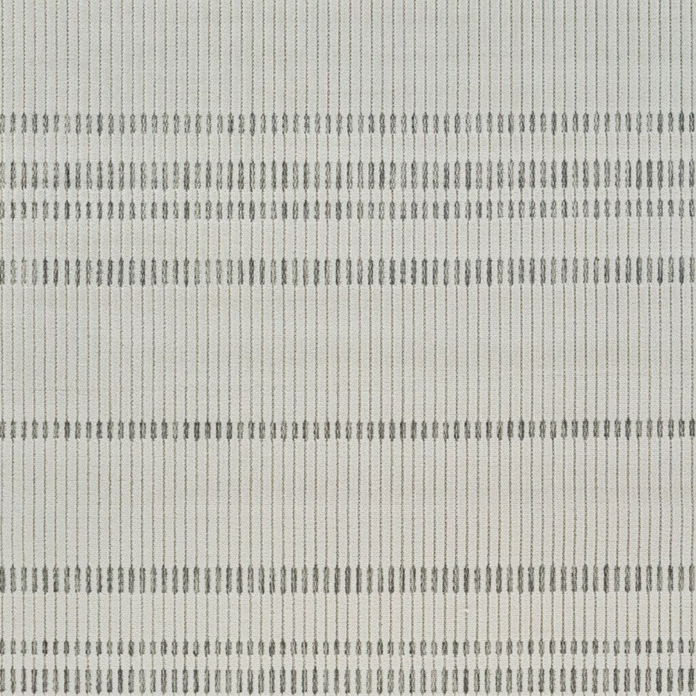3' X 5' Cream and Beige Striped Distressed Indoor Outdoor Area Rug