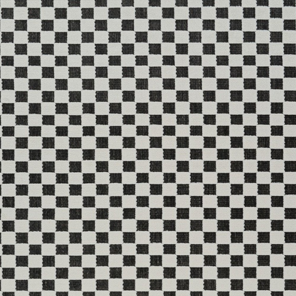 3' X 5' Black and White Geometric Distressed Indoor Outdoor Area Rug