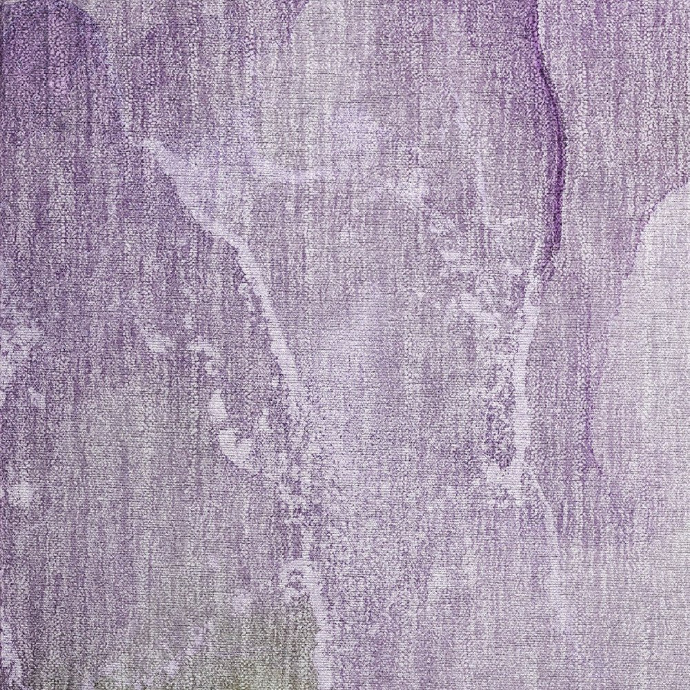 2' X 3' Purple Abstract Washable Non Skid Indoor Outdoor Area Rug