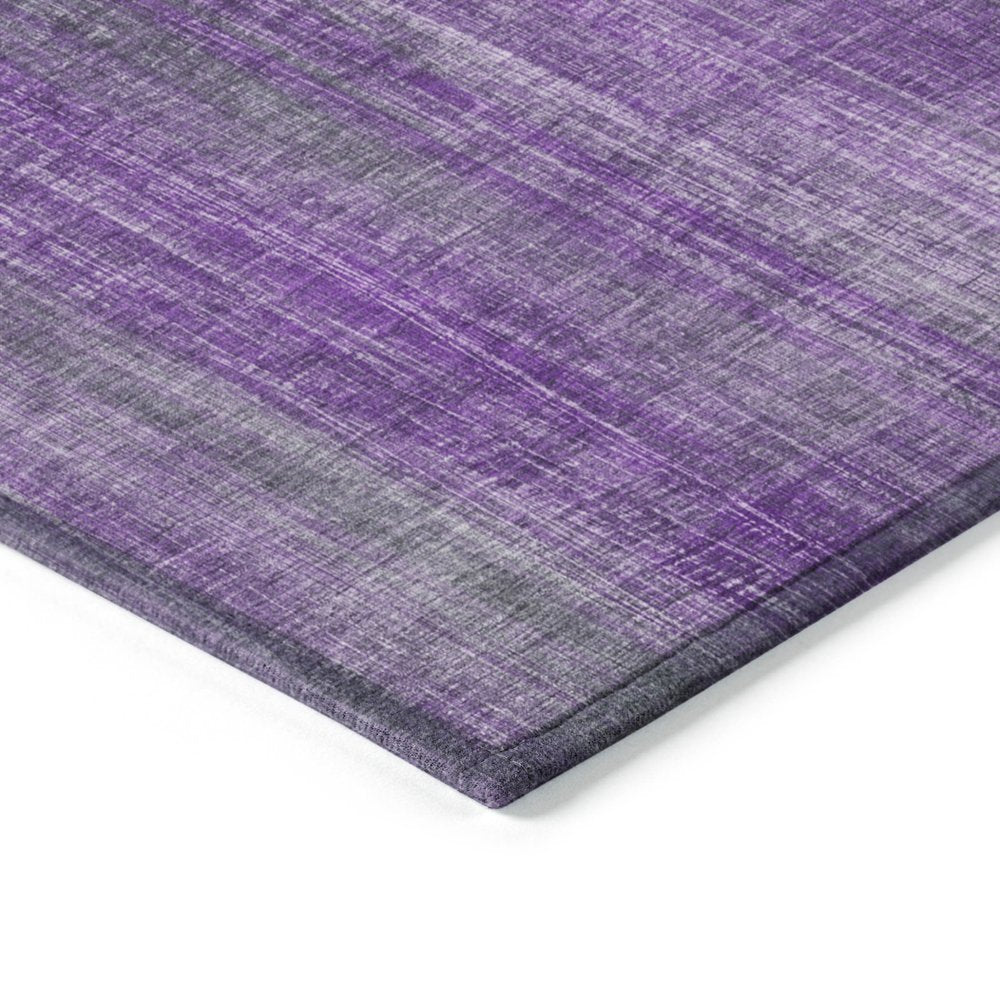 2' X 3' Purple Striped Washable Non Skid Indoor Outdoor Area Rug