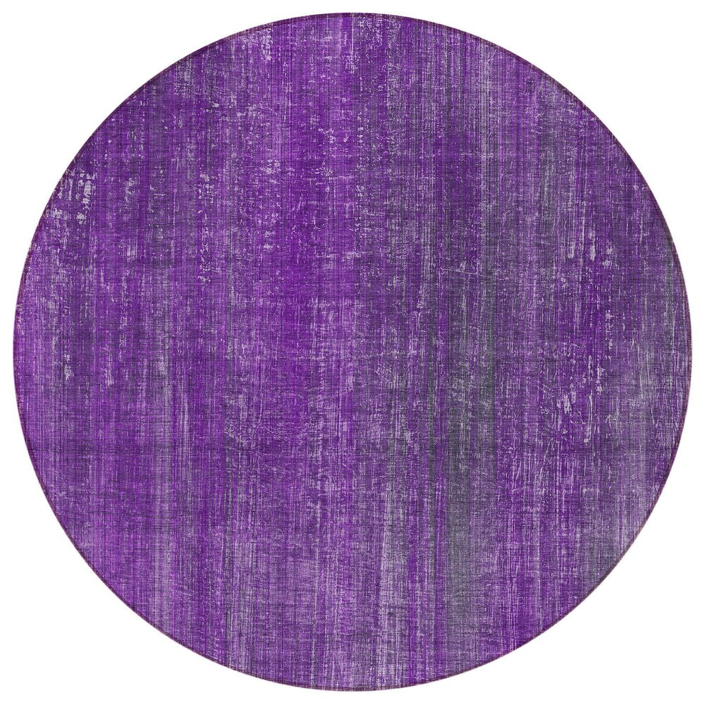 2' X 3' Purple Striped Washable Non Skid Indoor Outdoor Area Rug