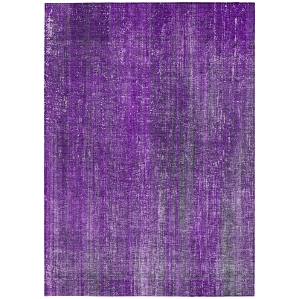 2' X 3' Purple Striped Washable Non Skid Indoor Outdoor Area Rug