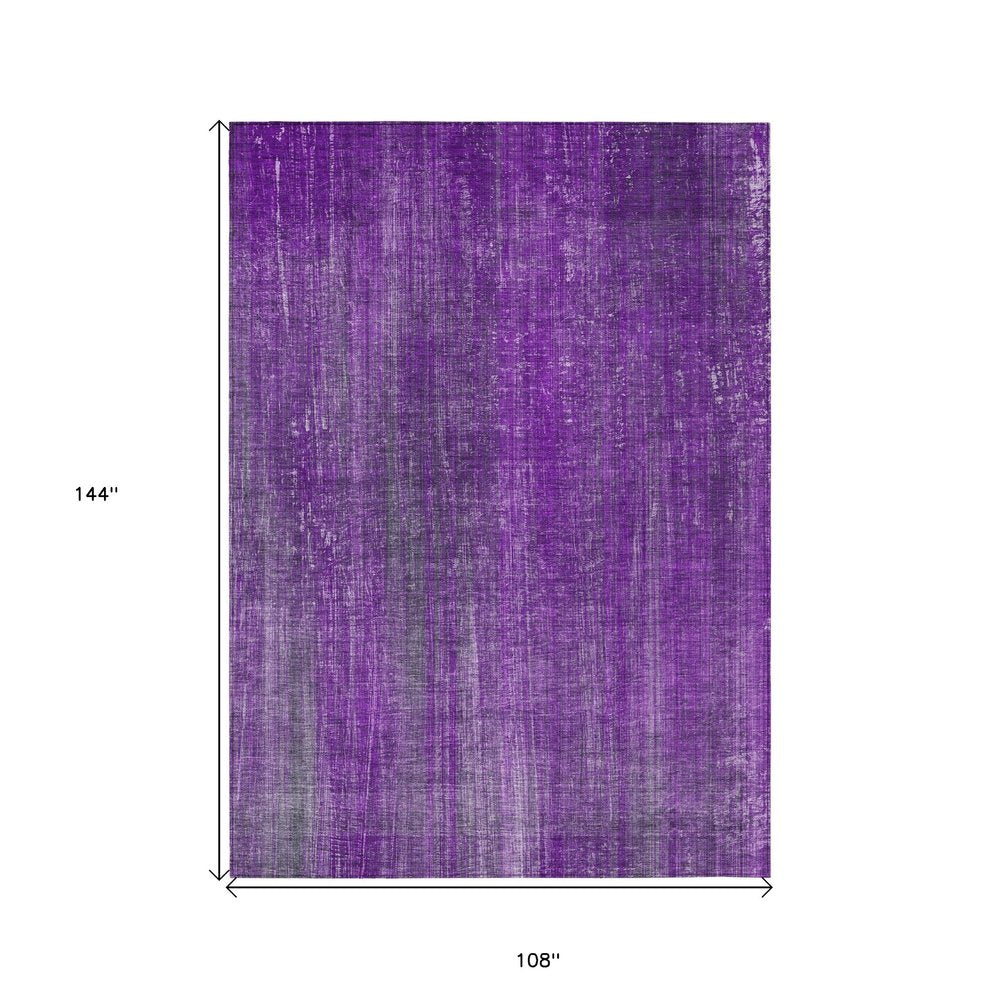 2' X 3' Purple Striped Washable Non Skid Indoor Outdoor Area Rug