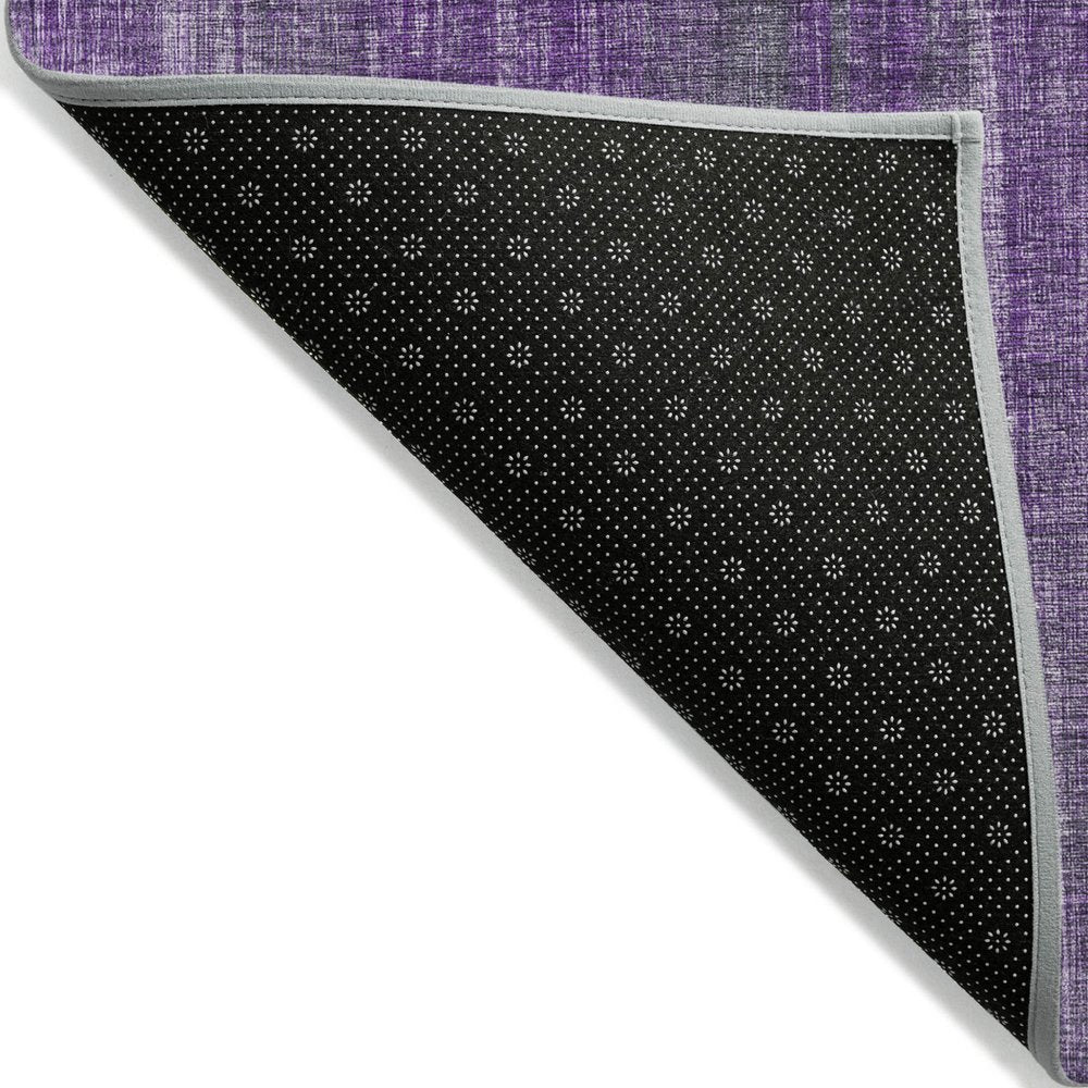 2' X 3' Purple Striped Washable Non Skid Indoor Outdoor Area Rug