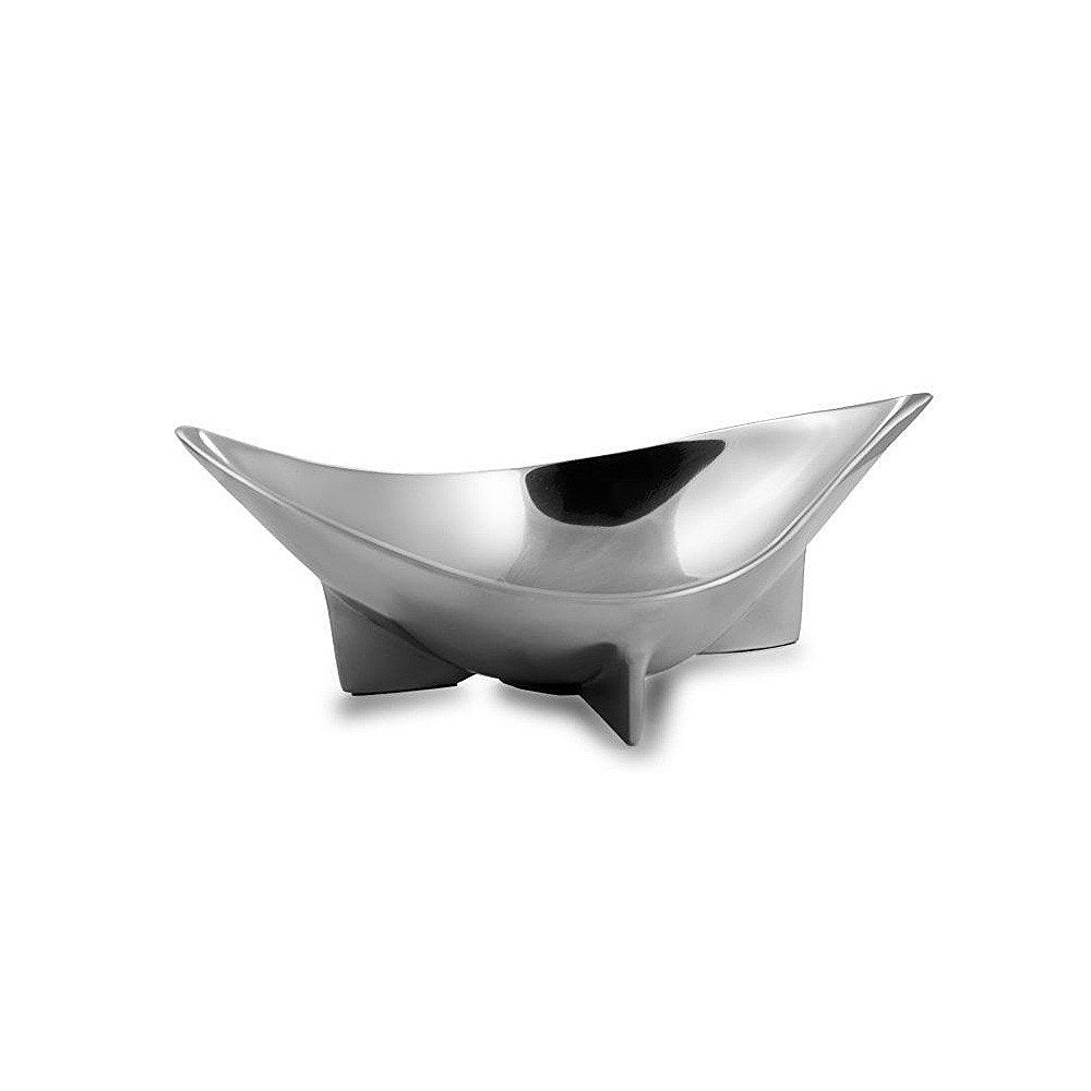 12" Gold Aluminum Oval Eye Shaped Centerpiece Bowl