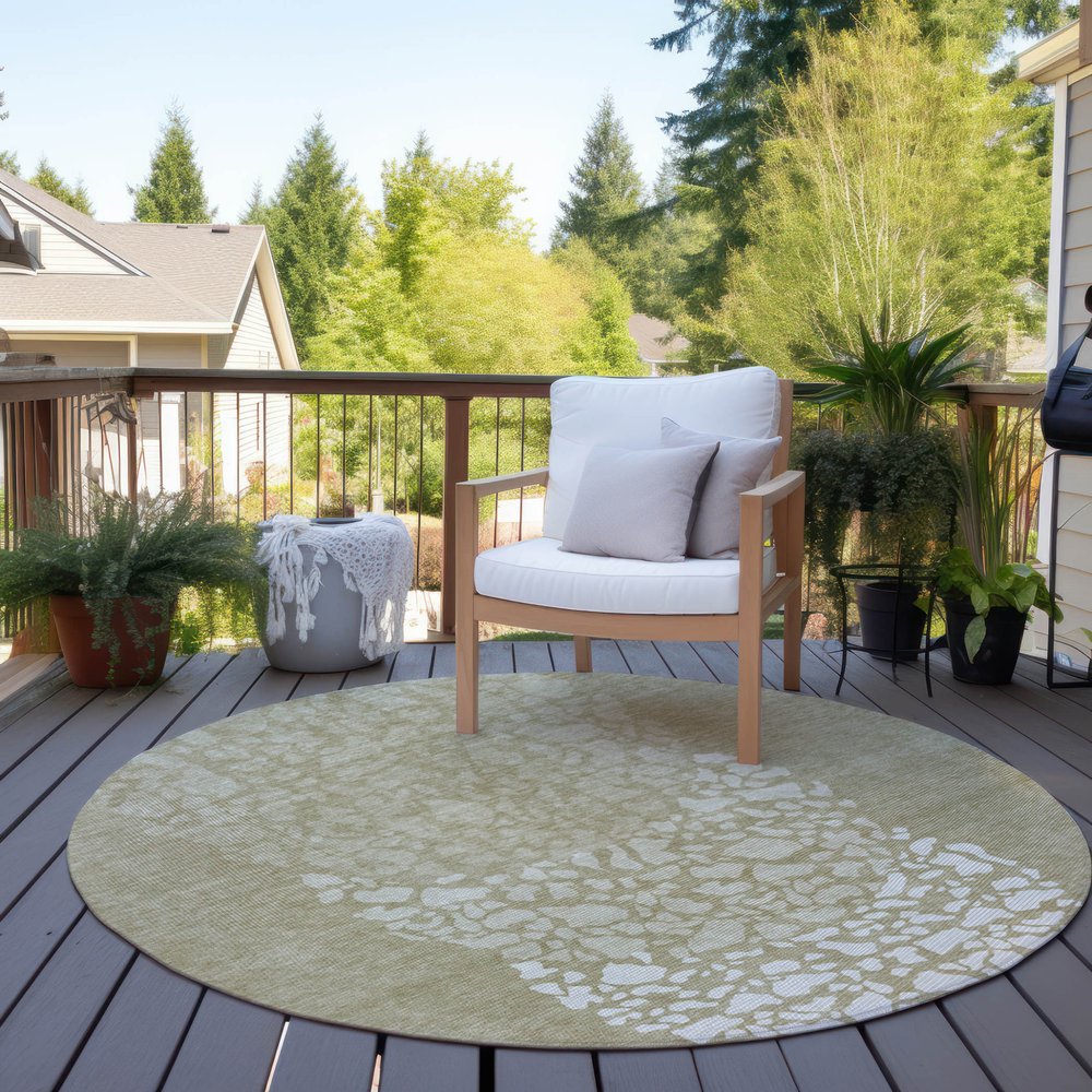 3' X 5' Beige Tan And Taupe Abstract Washable Indoor Outdoor Area Rug