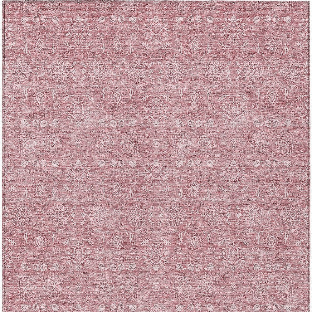 3' X 5' Blush Pink And Ivory Floral Washable Indoor Outdoor Area Rug