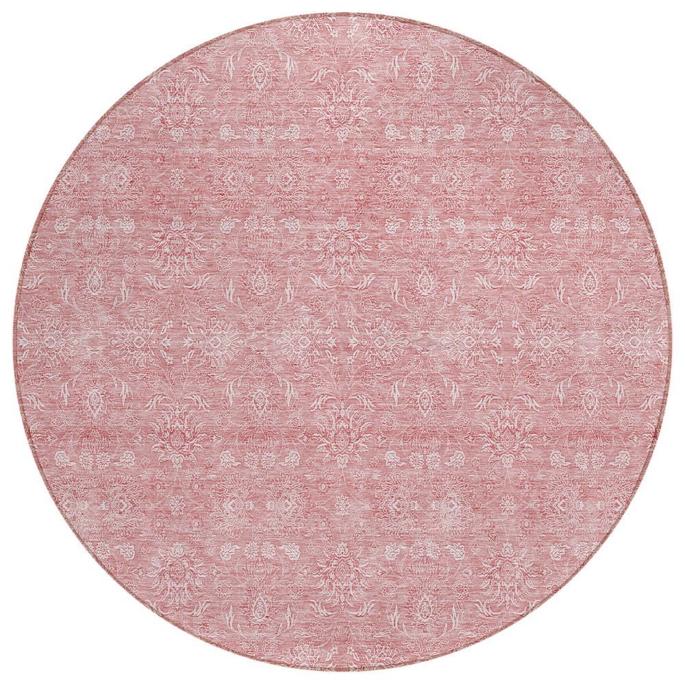 3' X 5' Blush Pink And Ivory Floral Washable Indoor Outdoor Area Rug