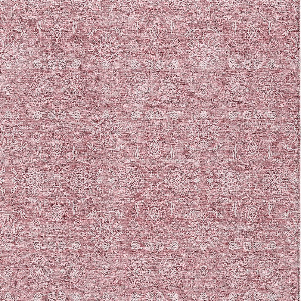 3' X 5' Blush Pink And Ivory Floral Washable Indoor Outdoor Area Rug