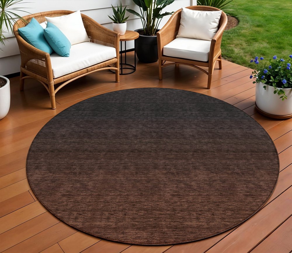 3' X 5' Orange And Charcoal Abstract Washable Indoor Outdoor Area Rug