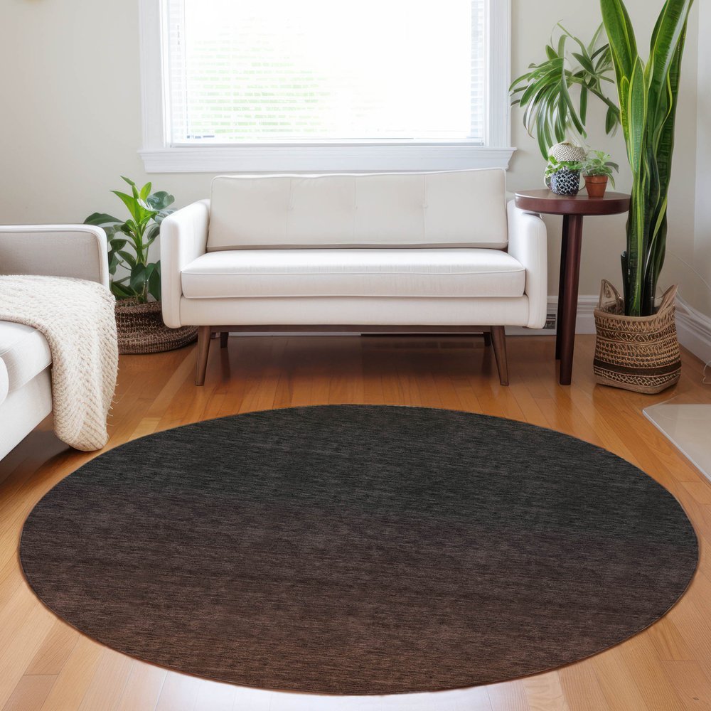 3' X 5' Orange And Charcoal Abstract Washable Indoor Outdoor Area Rug
