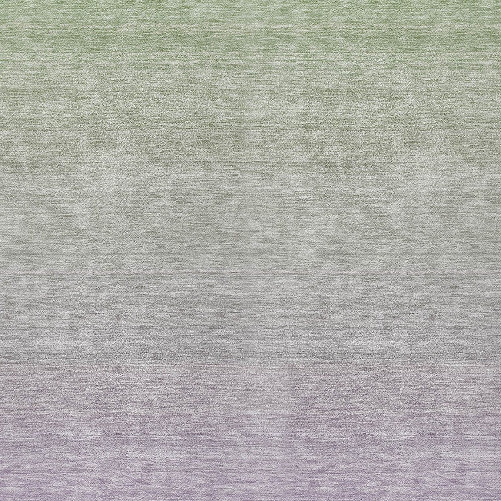 3' X 5' Artichoke Green And Lavender Ombre Washable Indoor Outdoor Area Rug