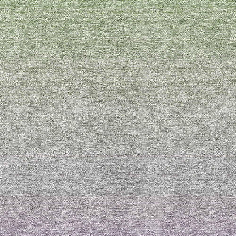 3' X 5' Artichoke Green And Lavender Ombre Washable Indoor Outdoor Area Rug