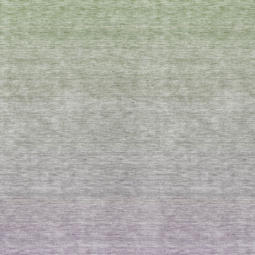 3' X 5' Artichoke Green And Lavender Ombre Washable Indoor Outdoor Area Rug