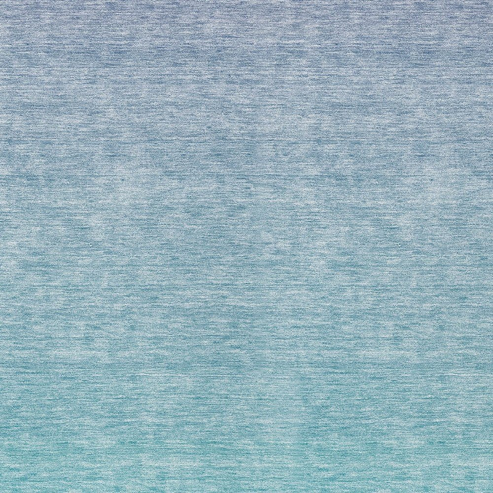 3' X 5' Sky Blue And Teal Blue Ombre Washable Indoor Outdoor Area Rug