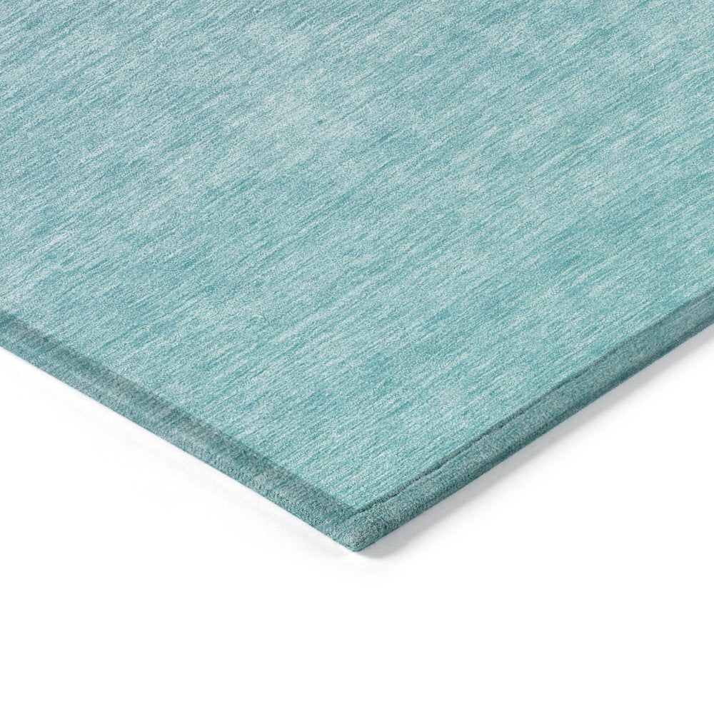3' X 5' Sky Blue And Teal Blue Ombre Washable Indoor Outdoor Area Rug