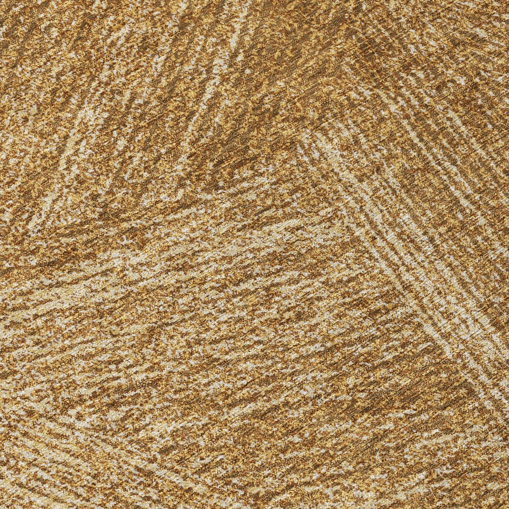 3' X 5' Gold Brown And Ivory Abstract Washable Indoor Outdoor Area Rug