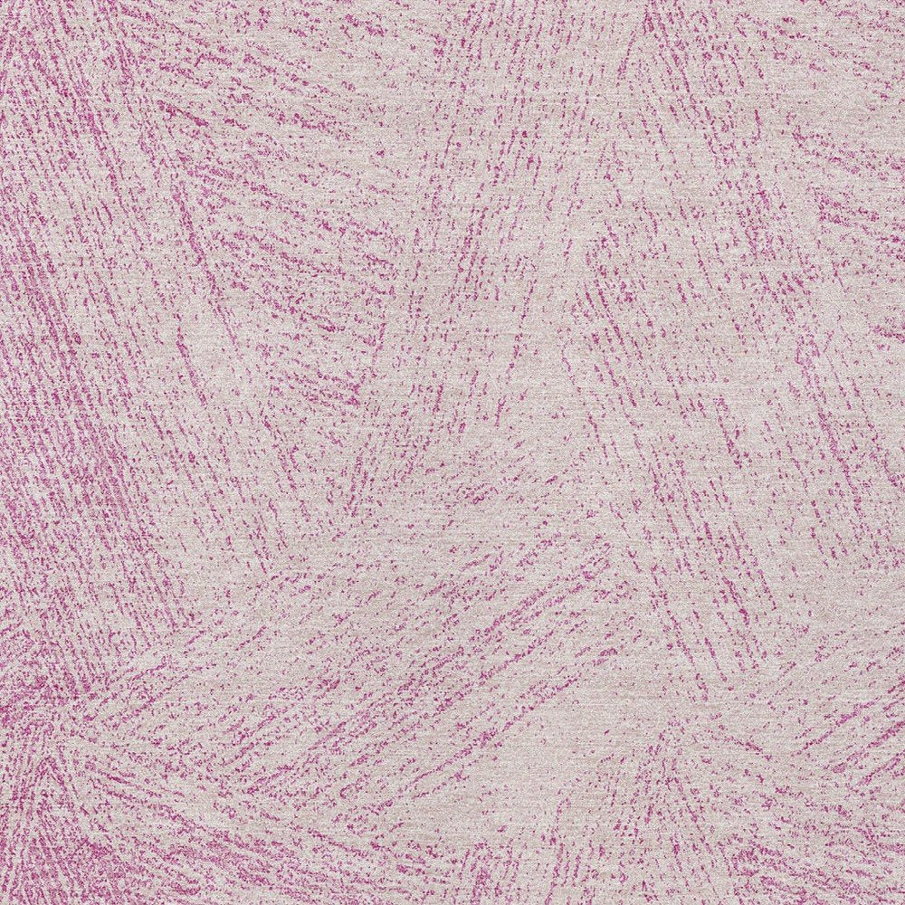 3' X 5' Pink And Ivory Abstract Washable Indoor Outdoor Area Rug