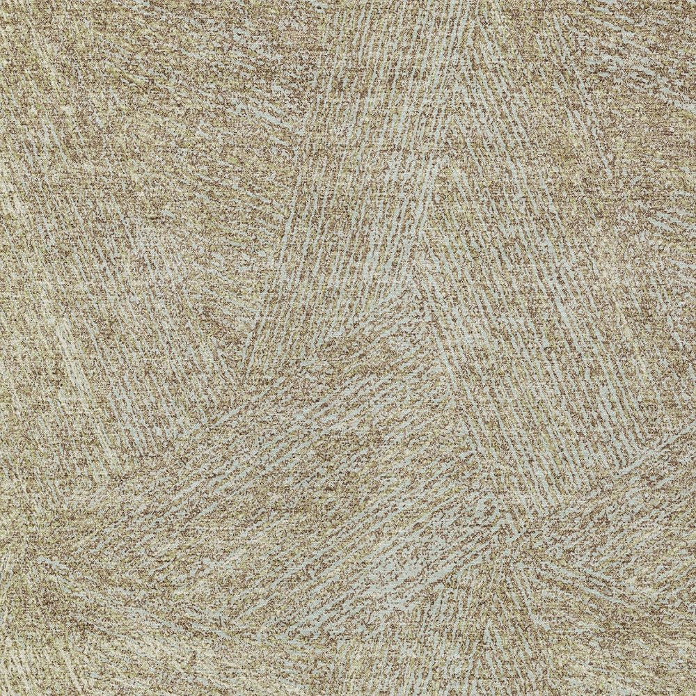3' X 5' Ivory And Brown Abstract Washable Indoor Outdoor Area Rug
