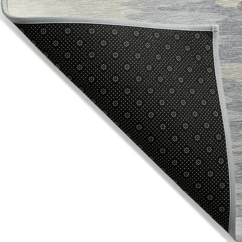 3' X 5' Beige Brown And Gray Abstract Washable Indoor Outdoor Area Rug